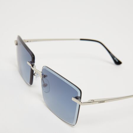 Transparent Frameless Sunglasses- silver, blue 
