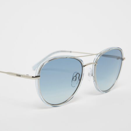 Round Pilot Sunglasses - silver, blue