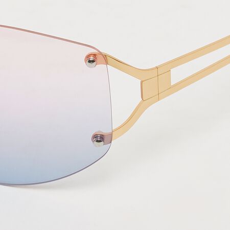 Frameless Panorama Sunglasses - gold, blue