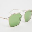 Square Pilot Sunglasses - gold, green