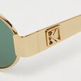 Oval Sunglasses - gold, green